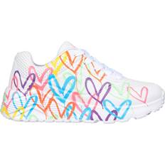 Skechers 30½ Sneakers Skechers Kid's JGoldcrown Uno Lite Spread the Love - White/Multi