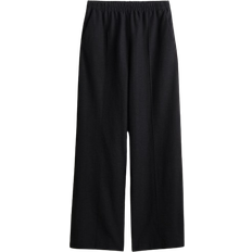 H&M XS Byxor & Shorts H&M Linen Mix Pants - Black