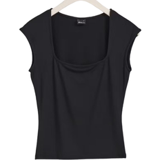 Jersey - Midiklänningar - Svarta Kläder Gina Tricot Soft Touch Tight Top - Black