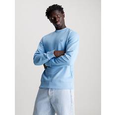 Calvin Klein Blåa - Herr Överdelar Calvin Klein Cotton Terry Badge Sweatshirt Blue