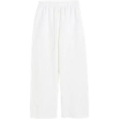 H&M Dam - W28 Byxor & Shorts H&M Linen Blend Pull On Trousers - White