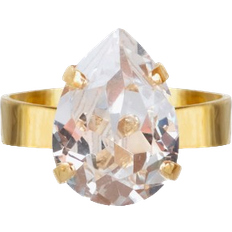 Caroline Svedbom Mini Drop Ring - Gold/Crystal