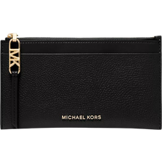 Michael Kors Empire Large Pebbled Leather Card Cases - Black