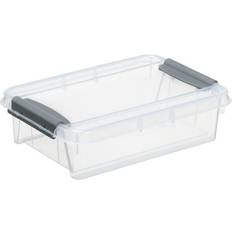 Med lock - Plast Förvaringslådor Plast Team Pro Box Transparent/Gray Förvaringslåda