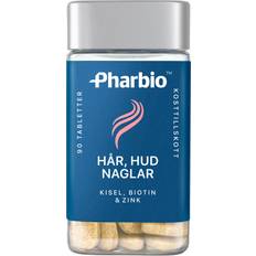 B-vitaminer - Jod Kosttillskott Pharbio Hair Skin and Nails 90 st