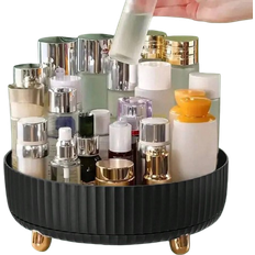 Shein Multi-Functional Rotating Makeup Organizer Box Cosmetic Brush Holder, Lipstick Skin Care Storage Rack For Dressing Table Desktop