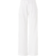 Dam - M - Vita Byxor Gina Tricot Linen Trousers - White