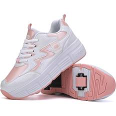 XRDSHY Kid's 4 Wheels Skateboarding Shoes - Pink1