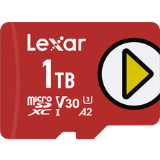 1 TB - Class 10 Minneskort & USB-minnen Lexar Media Play microSDXC Class 10 UHS-I U3 V30 A2 160/100MB/s 1TB
