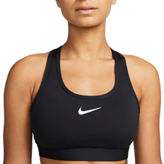 Nike Träningsplagg BH:ar Nike Women's Swoosh Medium Support Padded Sports Bra - Black/White