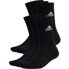 Adidas Dam - Elastan/Lycra/Spandex Kläder adidas Sportswear Cushioned Crew Socks 6-pack - Black