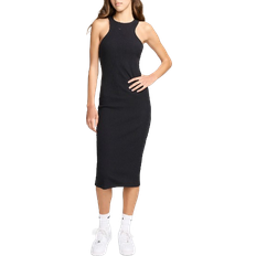 Nike Midiklänningar Nike Women's Sportswear Chill Knit Slim Sleeveless Ribbed Midi Dress - Black