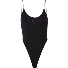 Nike Bomull Shapewear & Underplagg Nike Sportswear Chill Knit Women's Tight Cami Bodysuit - Black/Sail