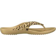 Dam - Guld Flip-Flops Crocs Kadee II Flip - Leopard Gold