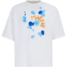 Marni Herr Kläder Marni T-shirt with Dripping Print - Liily/White