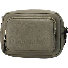 Burberry Gröna Handväskor Burberry Small Branded Dark Fern Green Grainy Leather Camera Crossbody Bag