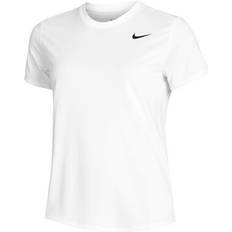 Nike Dam - Kort ärmar - Polyester - Vita T-shirts Nike Dri-FIT Women's T-shirt - White/Black