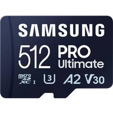 Samsung Minneskort Samsung Pro Ultimate microSDXC UHS-I U3 V30 A2 512GB
