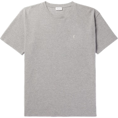 Stenströms Jeansskjortor Överdelar Stenströms Logo Embroidered Cotton Blend Piqué T-shirt - Grey