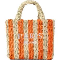 Strandväskor Yanrose Straw Beach Bags - Orange