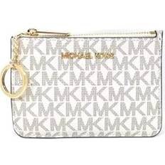 Michael Kors Jet Set Travel Small Top Zip Coin Pouch with ID Holder - Vanilla