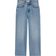 H&M Wide High Ankle Jeans - Light Denim Blue