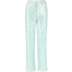 Elastan/Lycra/Spandex - Långa klänningar Kläder Gina Tricot Sequin Trousers - Light Blue
