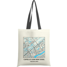 Totally Custom Netherlands City Maps Cotton Shopping Bag - Beige