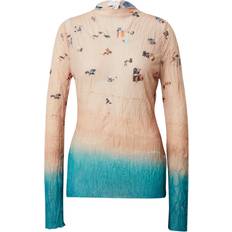 Topshop Skjortor Topshop – Flerfärgad med långa ärmar och strandmönster-Flera