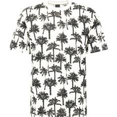 Linne T-shirts Only & Sons ONSKYLEN REG Linen Palm AOP Tee, Molndansare