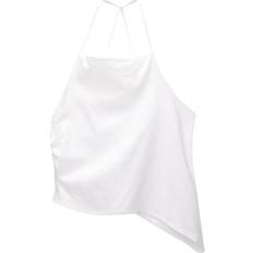 Calvin Klein Dam - Elastan/Lycra/Spandex - Långa kjolar Överdelar Calvin Klein Ribbed Cotton Bralette Top White