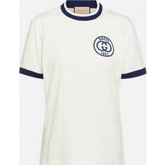 Gucci XS T-shirts & Linnen Gucci Logo embroidered cotton T-shirt white