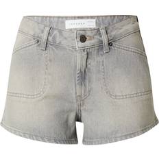 Topshop Dam Shorts Topshop – Grå tvättade, korta jeansshorts-Grå/a