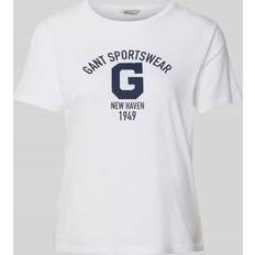 Gant Dam - Vita T-shirts & Linnen Gant REG logotyp SS T-shirt, Vit