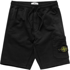 Stone Island Herr - Svarta Shorts Stone Island Garment Dyed French Terry Shorts - Black