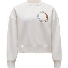Moncler Dam - Vita Tröjor Moncler Logo Motif Sweatshirt White