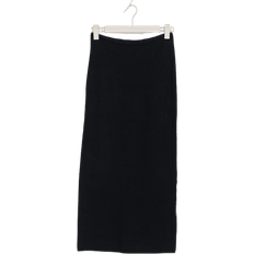 Dam - Midiklänningar - Viskos Kläder Gina Tricot Low Waist Knit Skirt - Black