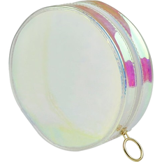 KCHYCV Lovely Holographic Round Small Cosmetic Bag - Pink