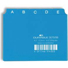 Durable A7 Index Card Set Printed A-Z Tabs