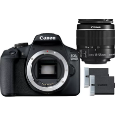 Canon EOS 2000D + 18-55 IS II Lens + LP-E10 Battery