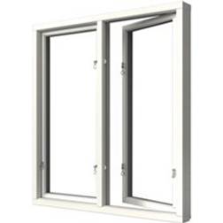 Elitfönster MF2-AL 9/5 Aluminium Sidohängt fönster 3-glasfönster 90x50cm