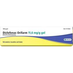 Diclofenac Orifarm 11,6mg/g 100g Gel