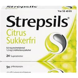Strepsils Citrus Sockerfri 24 st Sugtablett