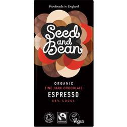 Seed and Bean Organic Company Dark Chocolate with Espresso 85g 4pack