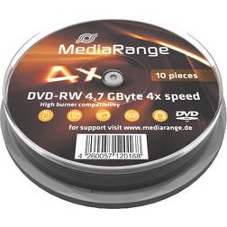 MediaRange DVD-RW 4.7GB 4x Spindle 10-Pack