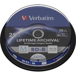 Verbatim M-Disc BD-R 25GB 4x 10-pack Spindel Inkjet