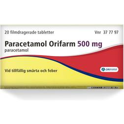 Paracetamol Orifarm 500mg 20 st Tablett
