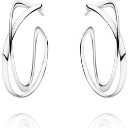 Georg Jensen Infinity Large Silver Earrings - Silver
