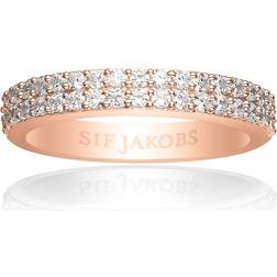 Sif Jakobs Corte Due Ring - Rose Gold/White