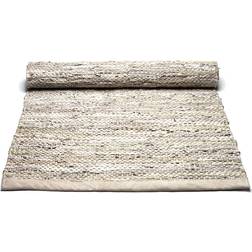 Rug Solid Leather Beige 65x135cm